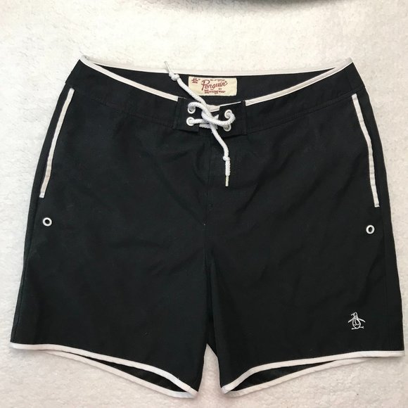 ORIGINAL PENGUIN VINTAGE VOLLYBALL SWIM TRUNKS 31 - Picture 1 of 4